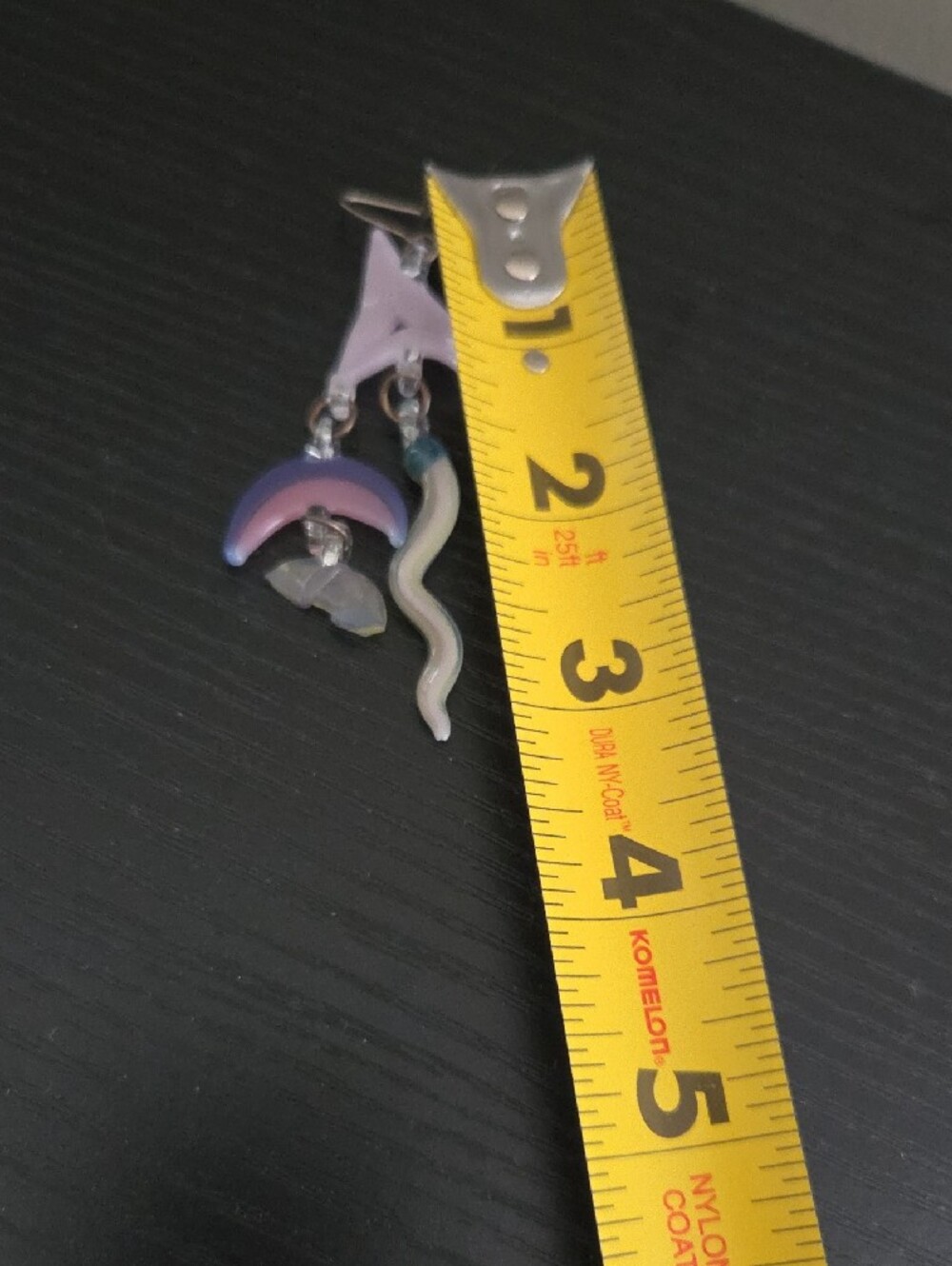 Pastel Abstract Fun Glass Drop Earrings - Picture 4 of 4